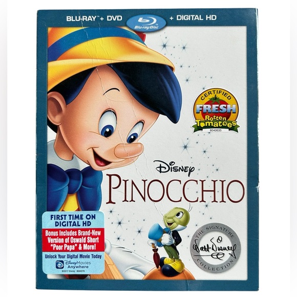 NEW Disney’s Pinocchio Blu-ray and DVD Set - Picture 1 of 3